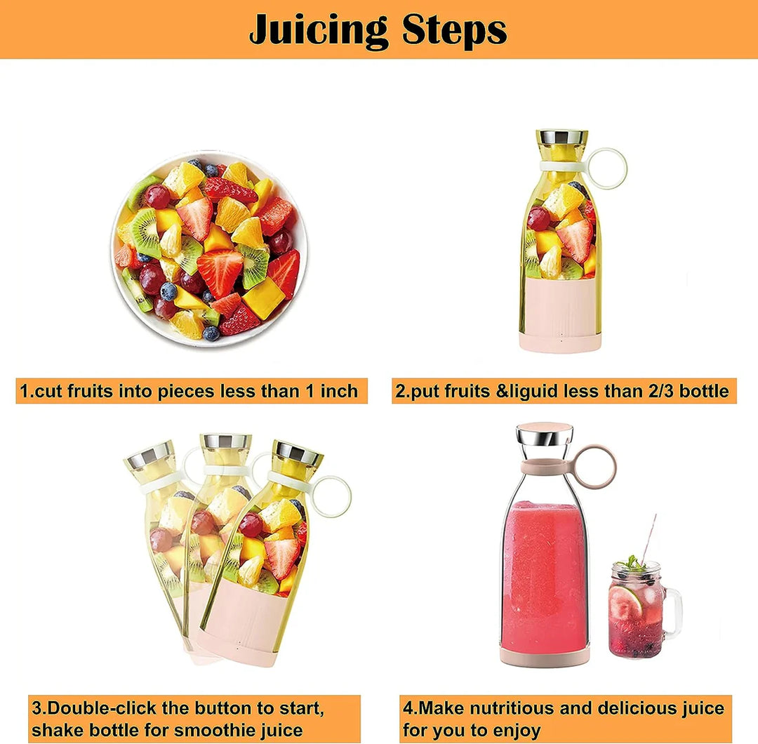 Portable Rechargeable Juicer Bottle Multipurpose