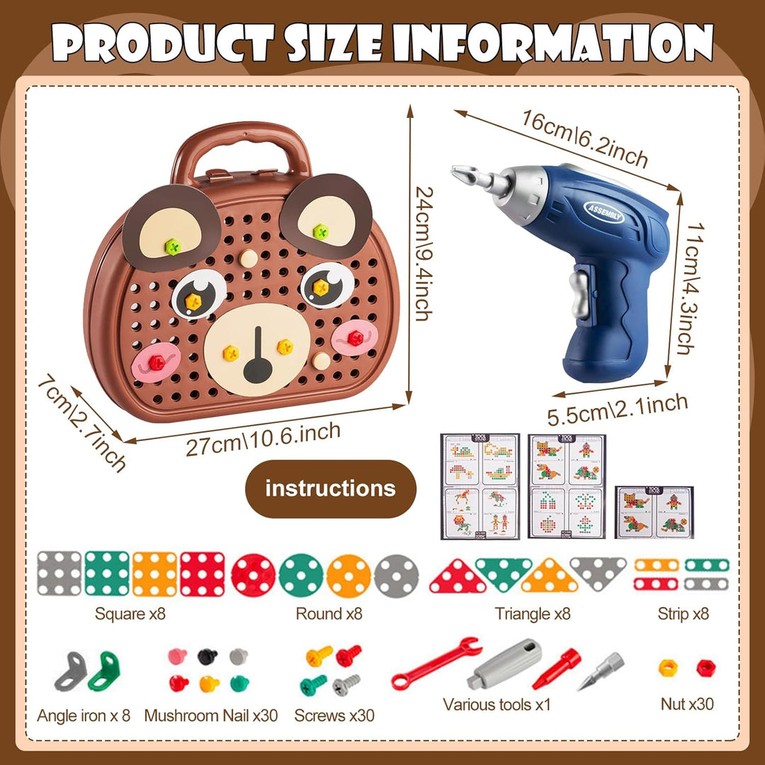 Screw Puzzle Suitcase Electric Toy For Kids