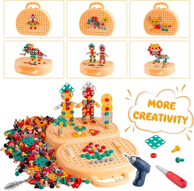 Screw Puzzle Suitcase Electric Toy For Kids