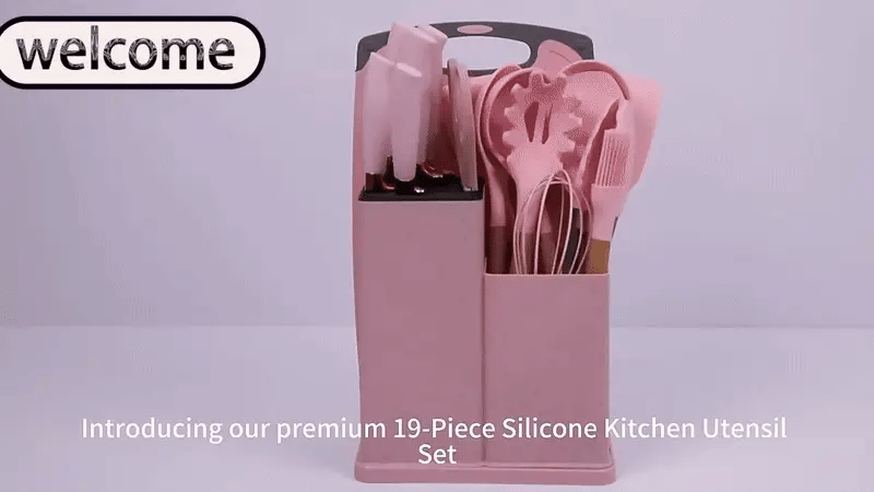 19PCS Kitchen Set Complete Utensils & Knife Toolkit
