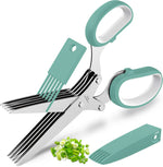 Load image into Gallery viewer, 5-Blade Herb Scissors Quick &amp; Easy Herb Chopping
