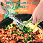 Load image into Gallery viewer, 5-Blade Herb Scissors Quick &amp; Easy Herb Chopping

