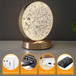 Load image into Gallery viewer, Crystal Round LED Table Lamp Elegant &amp; Modern Lighting
