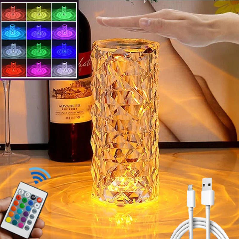 LED Crystal Table Lamp Elegant & Modern Lighting