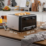 Load image into Gallery viewer, Slivers Criest Dual Toaster 4-Slot Fast &amp; Even Toasting
