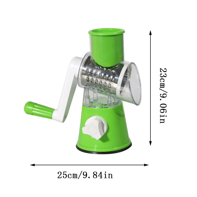 Table Top Drum Grater Manual Slicer, Shredder & Grater for Vegetables, Cheese & Nuts