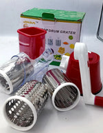 Load image into Gallery viewer, Table Top Drum Grater Manual Slicer, Shredder &amp; Grater for Vegetables, Cheese &amp; Nuts
