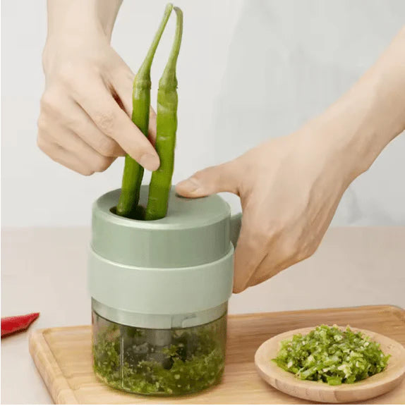 Wireless Mini Electric Food Chopper USB Rechargeable & Compact