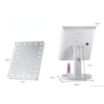 Load image into Gallery viewer, Large LED Makeup Mirror with Adjustable Lights &amp; 360° Rotation white
