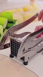 Load and play video in Gallery viewer, Stainless Steel Potato &amp; Vegetable Cutter Heavy-Duty Manual Slice
